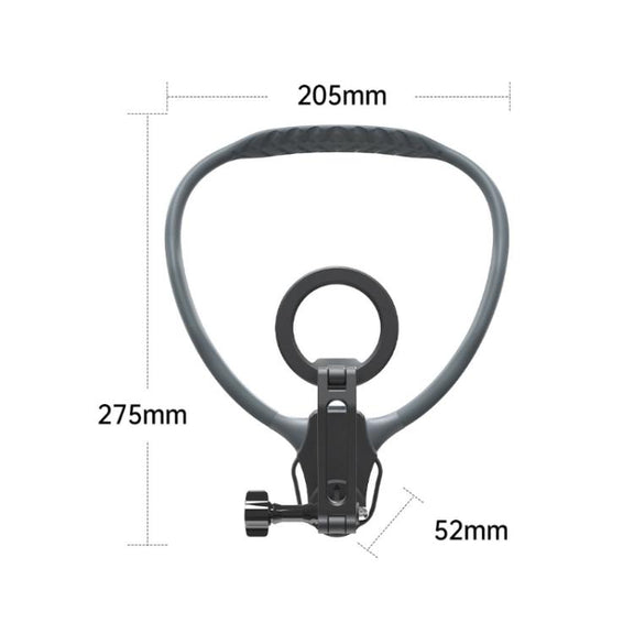 Adjustable Magnetic Neck Mount Phone Holder Quick-Release Chest Strap POV Mount For Sports & Vlogging(Black)