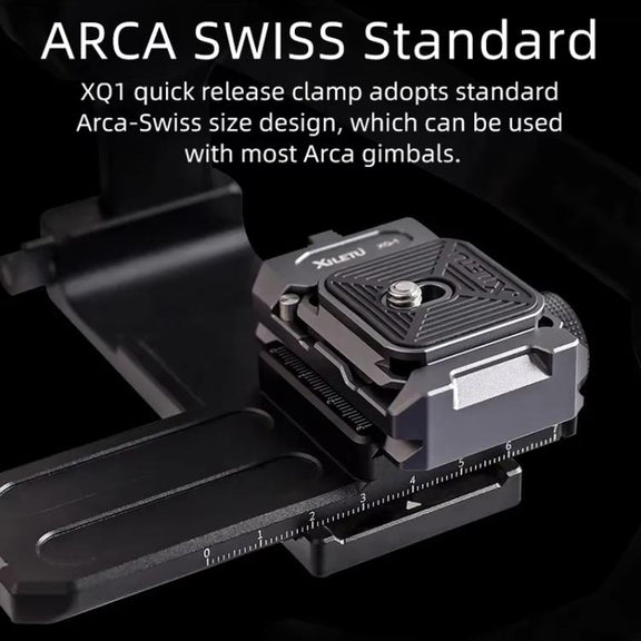 XILETU XQ-1A Arca Quick Release Adapter Gimbal Stabilizer Tripod Sports Quick Release Plate Stand