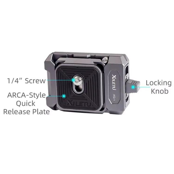 XILETU XQ-1A Arca Quick Release Adapter Gimbal Stabilizer Tripod Sports Quick Release Plate Stand