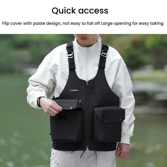 Cwatcun D192 Multifunctional Vest Outdoor Lightweight Comfortable Camera Bag