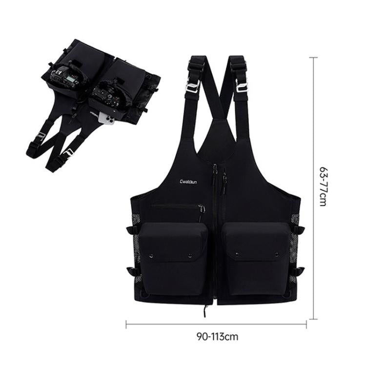 Cwatcun D192 Multifunctional Vest Outdoor Lightweight Comfortable Camera Bag