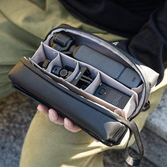 For DJI Osmo Pocket 3 Creator Combo TELESIN Universal Portable Storage Bag Carrying Case(Black)