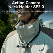 TELESIN Action Camera Neck Holder SE2.0 POV Perspective Bracket With Adjustable Chest Strap(Black)