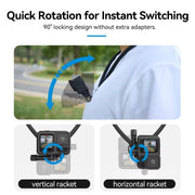 TELESIN Action Camera Neck Holder SE2.0 POV Perspective Bracket With Adjustable Chest Strap(Black)