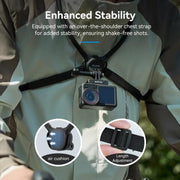 TELESIN Action Camera Neck Holder SE2.0 POV Perspective Bracket With Adjustable Chest Strap(Gray)