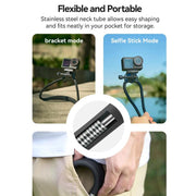 TELESIN Action Camera Neck Holder SE2.0 POV Perspective Bracket With Adjustable Chest Strap(Gray)