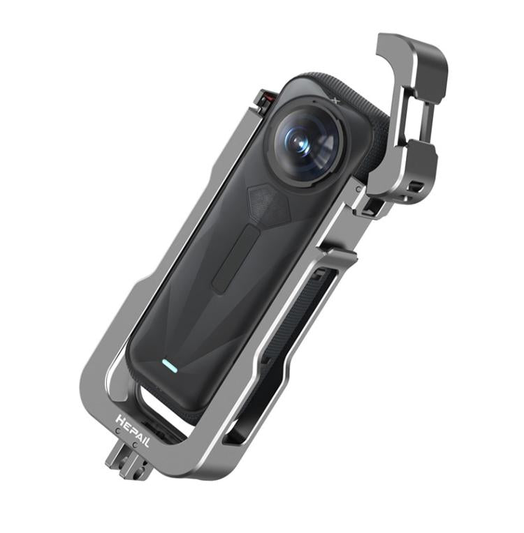 For Insta360 X5 HEPAIL AC-81 Metal Rabbit Cage Extended Protective Frame