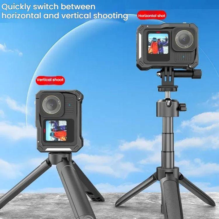 HEPAIL AC68 Aluminum Alloy Rabbit Cage Frame For GoPro HERO13 Black /12 Black /11 Black /10 Black /9 Black - free shipping - PMC TechLife - Order now!