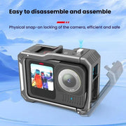 HEPAIL AC68 Aluminum Alloy Rabbit Cage Frame For GoPro HERO13 Black /12 Black /11 Black /10 Black /9 Black