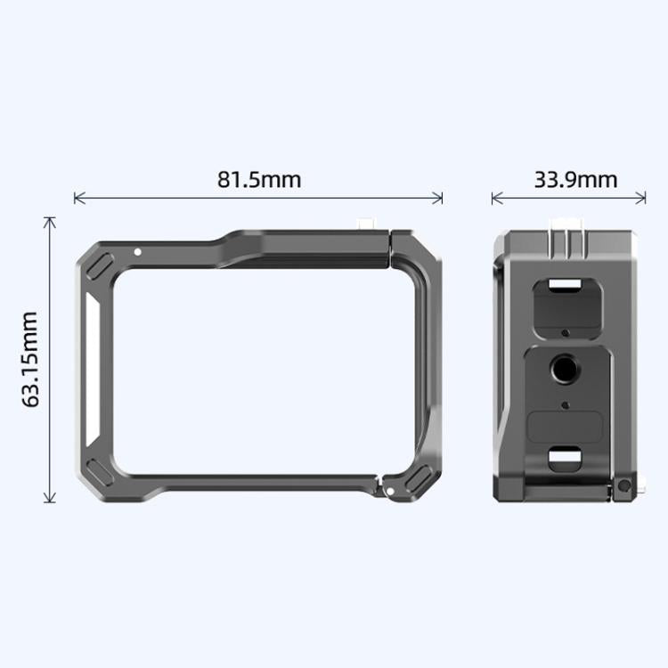 HEPAIL AC68 Aluminum Alloy Rabbit Cage Frame For GoPro HERO13 Black /12 Black /11 Black /10 Black /9 Black