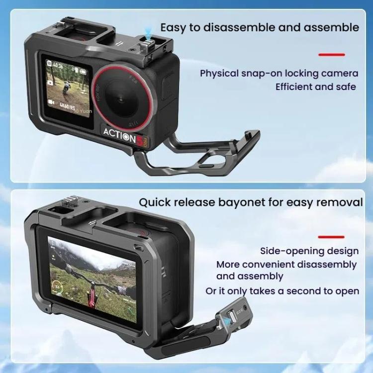 For DJI Osmo Action 5 Pro / 4 / 3 HEPAIL AC70 Metal Rabbit Cage - free shipping - PMC Jewellery - Order now!