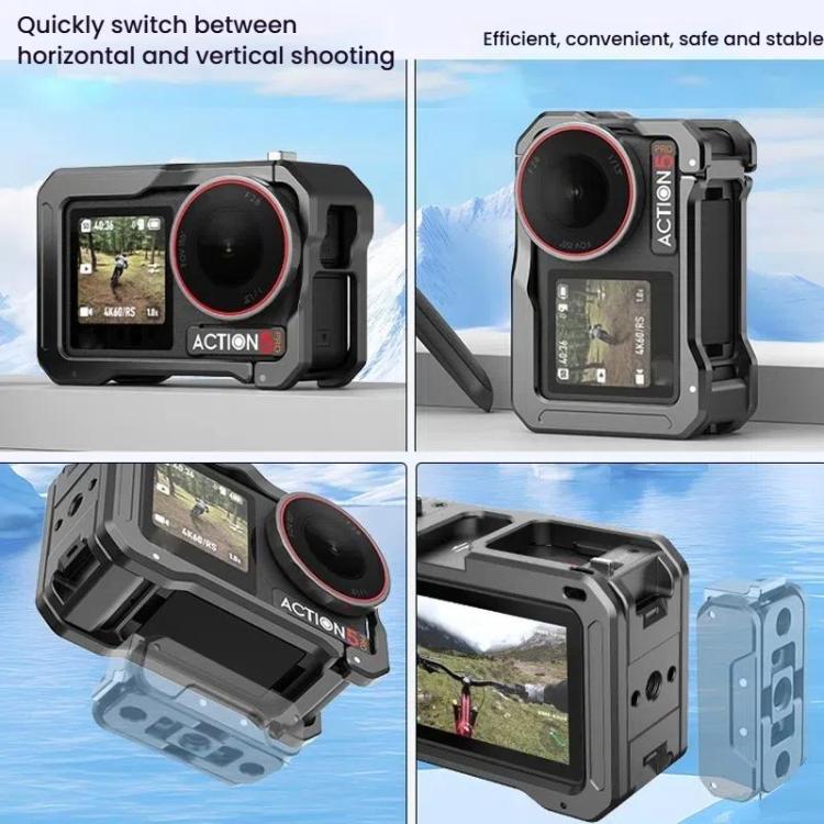 For DJI Osmo Action 5 Pro / 4 / 3 HEPAIL AC70 Metal Rabbit Cage - free shipping - PMC Jewellery - Order now!