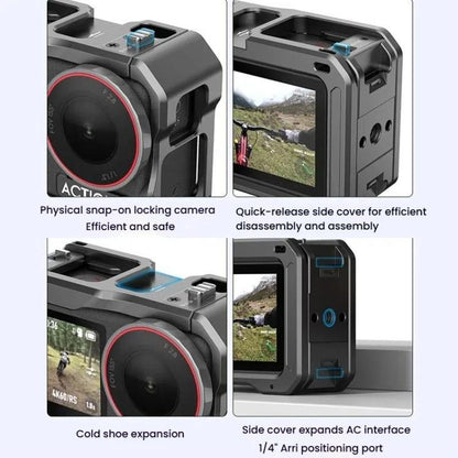 For DJI Osmo Action 5 Pro / 4 / 3 HEPAIL AC70 Metal Rabbit Cage - free shipping - PMC Jewellery - Order now!