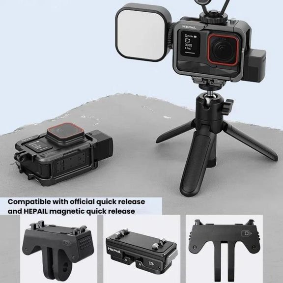 For Insta360 Ace Pro HEPAIL AC-26 Metal Rabbit Cage Camera Frame Accessories