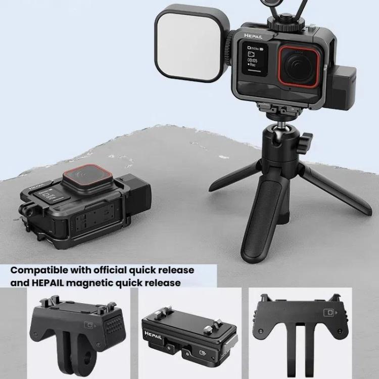 For Insta360 Ace HEPAIL AC-25 Metal Rabbit Cage Camera Frame Accessories
