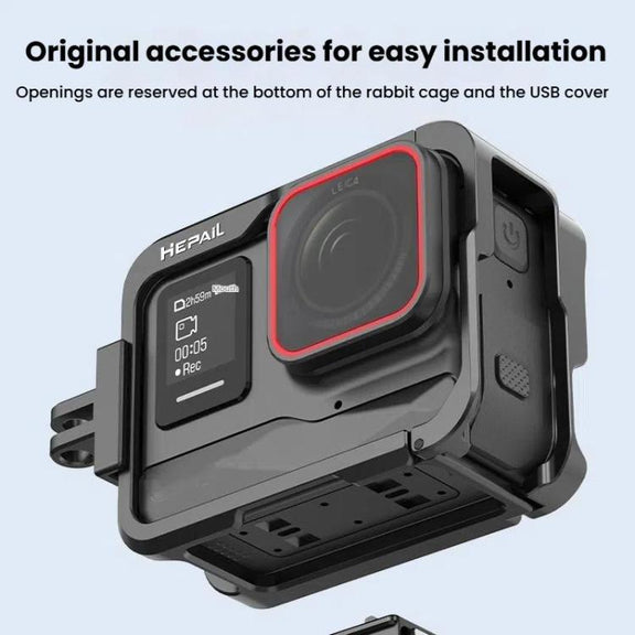 For Insta360 Ace Pro HEPAIL AC-26 Metal Rabbit Cage Camera Frame Accessories