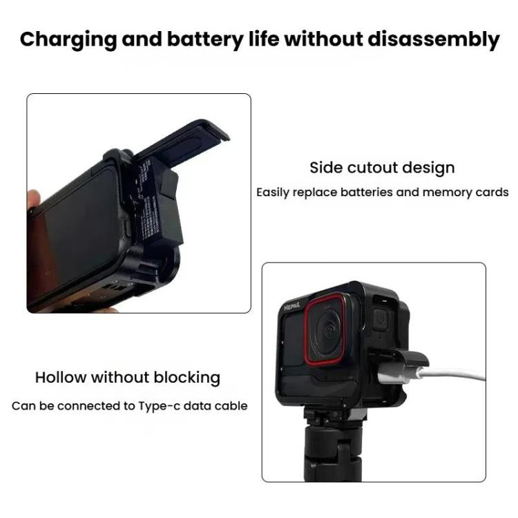 For Insta360 Ace Pro HEPAIL AC-26 Metal Rabbit Cage Camera Frame Accessories