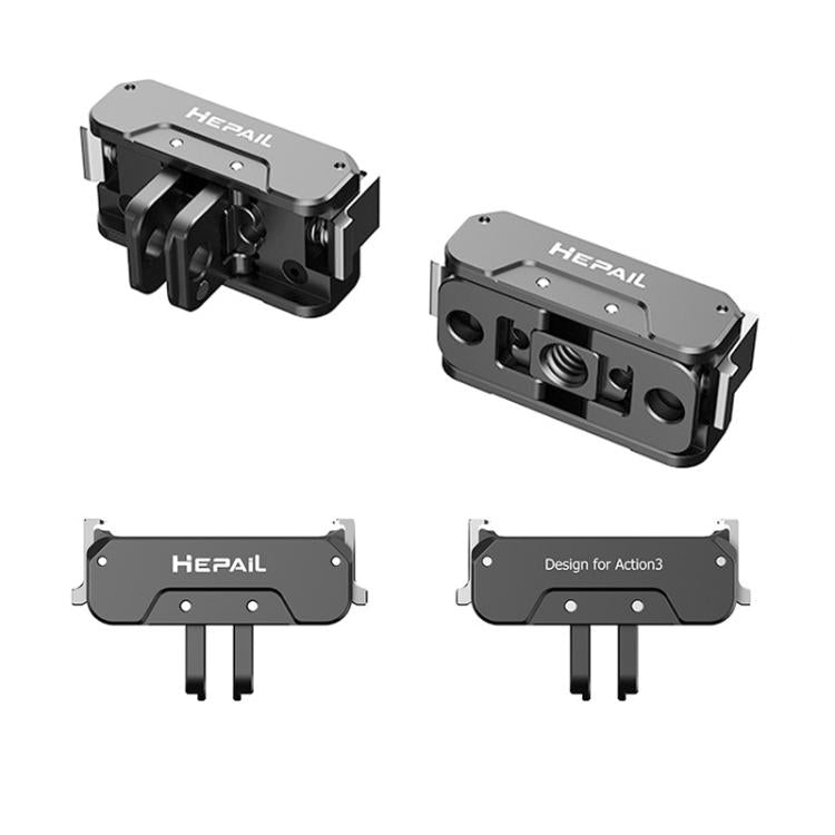 For DJI Osmo Action 4 / 3 HEPAIL AC-17 Metal Magnetic Quick Release - free shipping - PMC Jewellery - Order now!