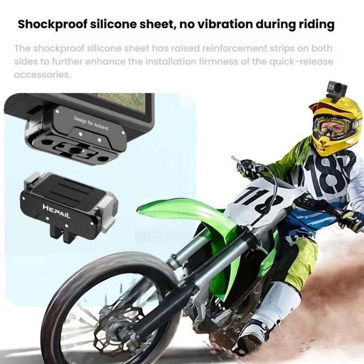 For DJI Osmo Action 4 / 3 HEPAIL AC-17 Metal Magnetic Quick Release - free shipping - PMC TechLife - Order now!