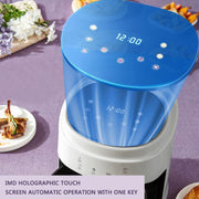 8L Air Fryer Household Multi-Function Large Capacity Oil-Free Electric Fryer, Color: White UK Plug