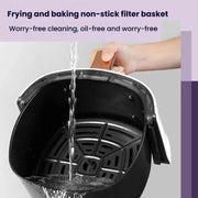 8L Air Fryer Household Multi-Function Large Capacity Oil-Free Electric Fryer, Color: Black US Plug