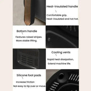 10L Large Capacity Air Fryer Multifunctional Electric Fryer French Fry Maker, EU Plug, Style: Touch-control Visible