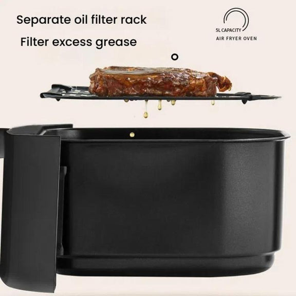 10L Large Capacity Air Fryer Multifunctional Electric Fryer French Fry Maker, EU Plug, Style: Dual-control Mechanical Visible