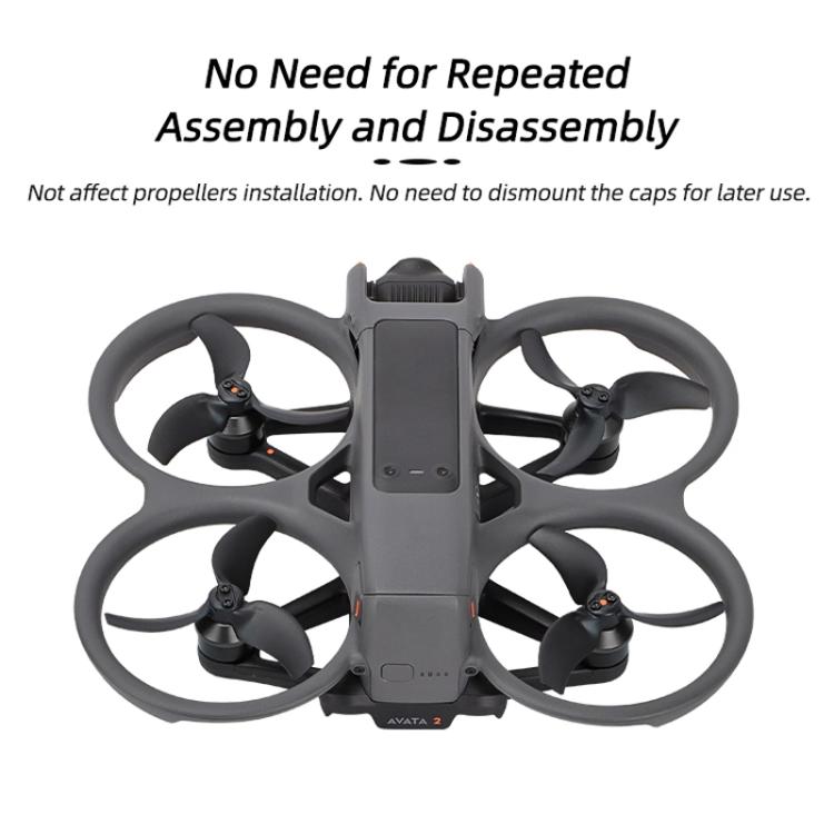 For DJI Avata 2 Sunnylife AT2-MD787 Motor Anti-dust Cover Aluminum Alloy Motor Protection Cover(Black)