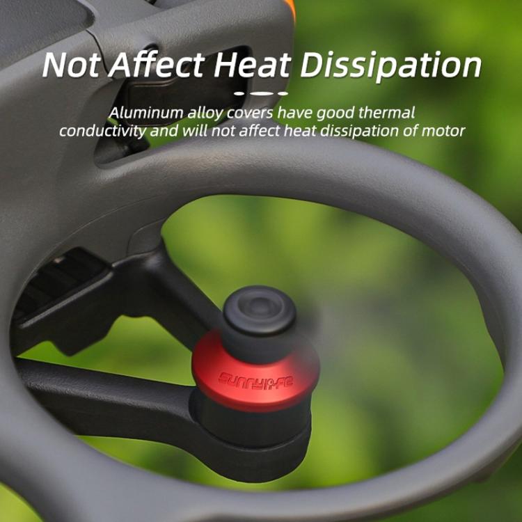 For DJI Avata 2 Sunnylife AT2-MD787 Motor Anti-dust Cover Aluminum Alloy Motor Protection Cover(Red) - free shipping - PMC Jewellery - Order now!
