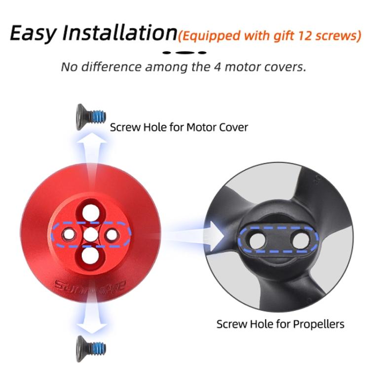 For DJI Avata 2 Sunnylife AT2-MD787 Motor Anti-dust Cover Aluminum Alloy Motor Protection Cover(Red) - free shipping - PMC Jewellery - Order now!