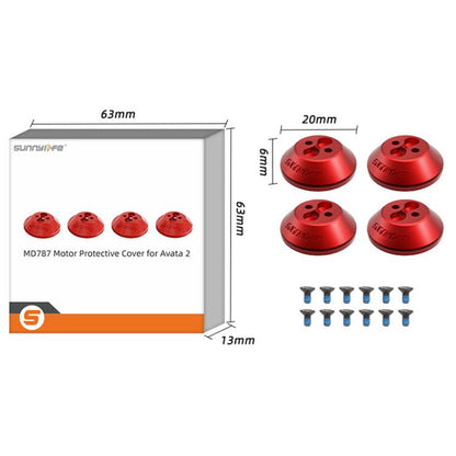 For DJI Avata 2 Sunnylife AT2-MD787 Motor Anti-dust Cover Aluminum Alloy Motor Protection Cover(Red) - free shipping - PMC Jewellery - Order now!