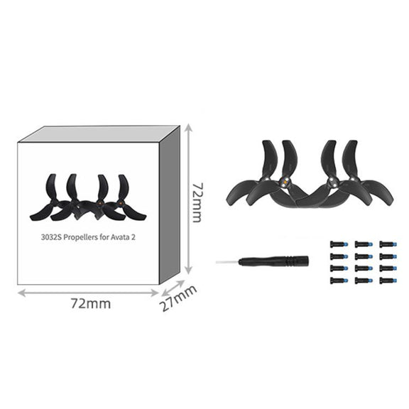 For DJI Avata 2 Sunnylife 3032S 2pairs Propellers(Red)