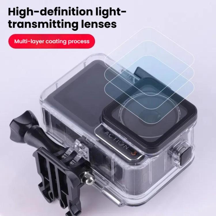 For DJI Osmo Action 3/4/5 Water-resistant Case 5m Underwater Touchscreen Dive Housin(Transparent)
