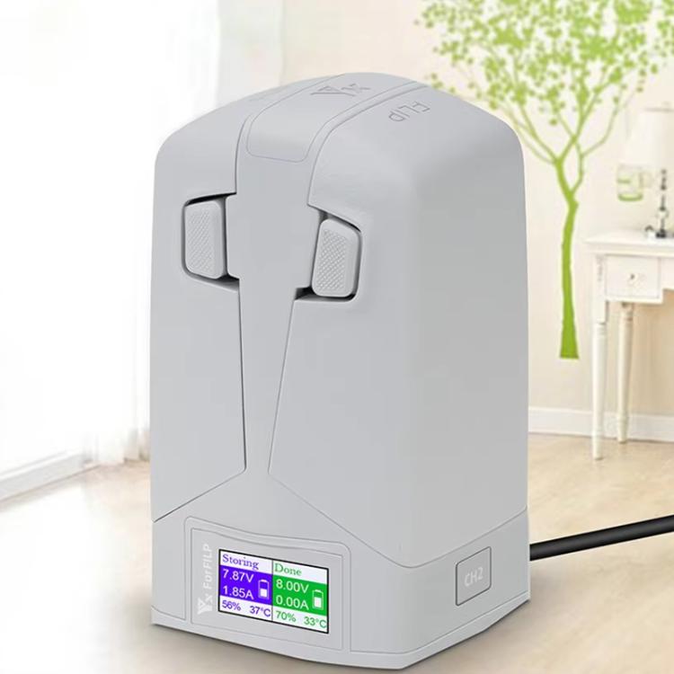 For DJI Flip YX Dual-Slot Vertical Bttery Charger Charging Station With Color Screen - free shipping - PMC TechLife - Order now!