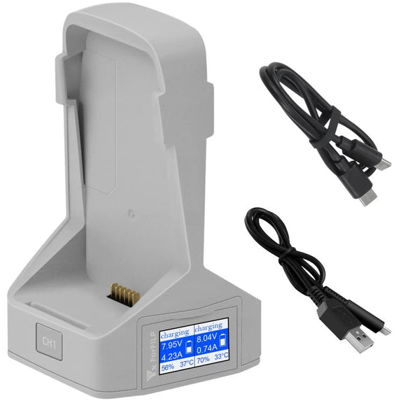 For DJI Flip YX Dual-Slot Vertical Bttery Charger Charging Station With Color Screen