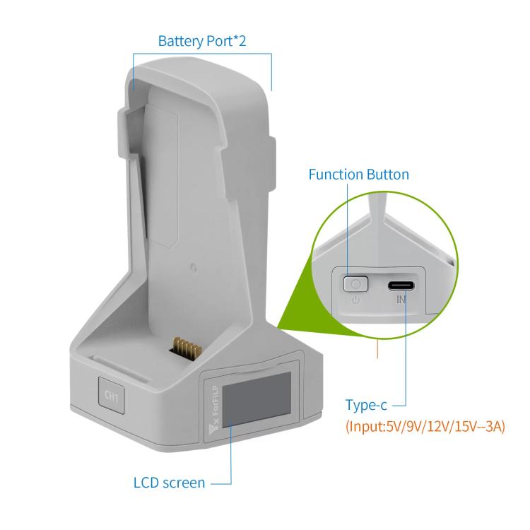 For DJI Flip YX Dual-Slot Vertical Bttery Charger Charging Station With Color Screen - free shipping - PMC Jewellery - Order now!