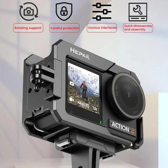 For DJL Action 4 / 3 HEPAIL C-AC4 Metal Rabbit Cage Anti-fall Heat Dissipation Protection Frame