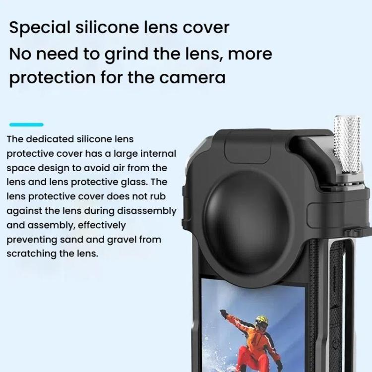 For Insta360 X3 HEPAIL AC62 Metal Rabbit Cage Magnetic Suction Horizontal Vertical Protective Frame