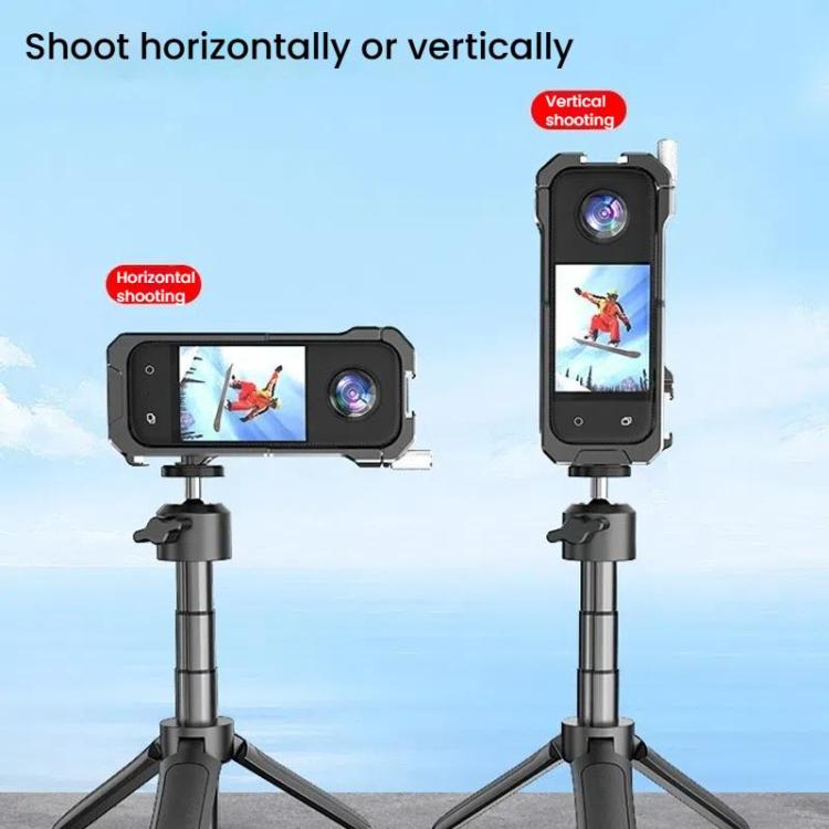 For Insta360 X3 HEPAIL AC62 Metal Rabbit Cage Magnetic Suction Horizontal Vertical Protective Frame - free shipping - PMC TechLife - Order now!