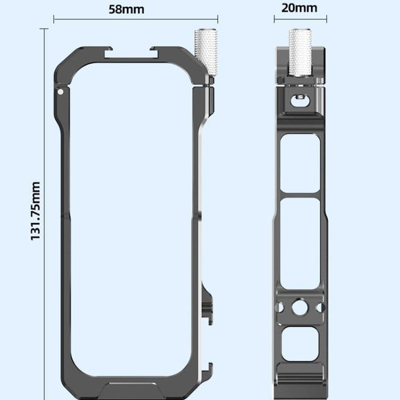 For Insta360 X3 HEPAIL AC62 Metal Rabbit Cage Magnetic Suction Horizontal Vertical Protective Frame