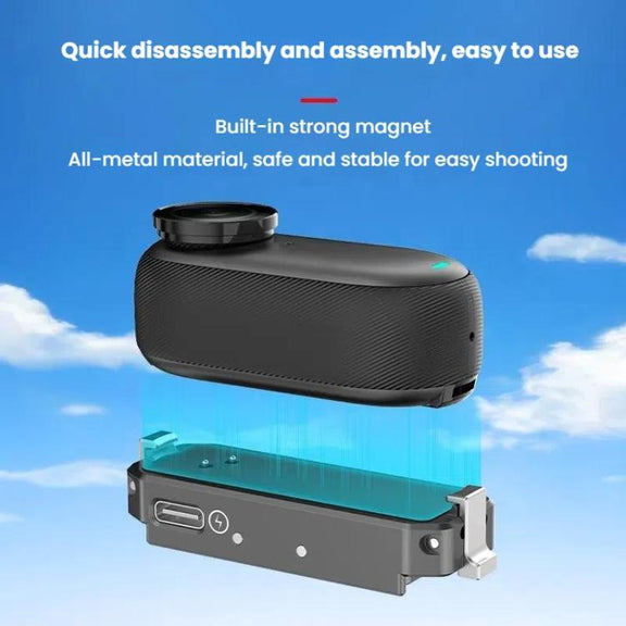 For Insta360 GO 3 / 3S HEPAIL AC69 Aluminium Alloy Quick-Release Charging Base