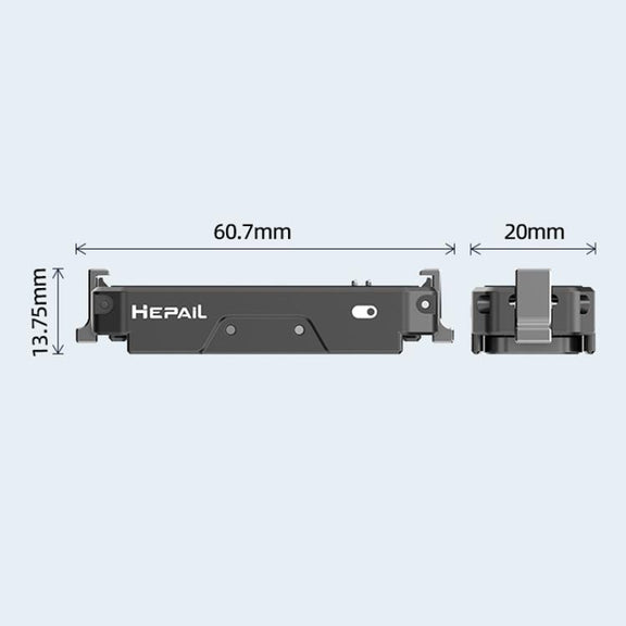 For Insta360 GO 3 / 3S HEPAIL AC69 Aluminium Alloy Quick-Release Charging Base