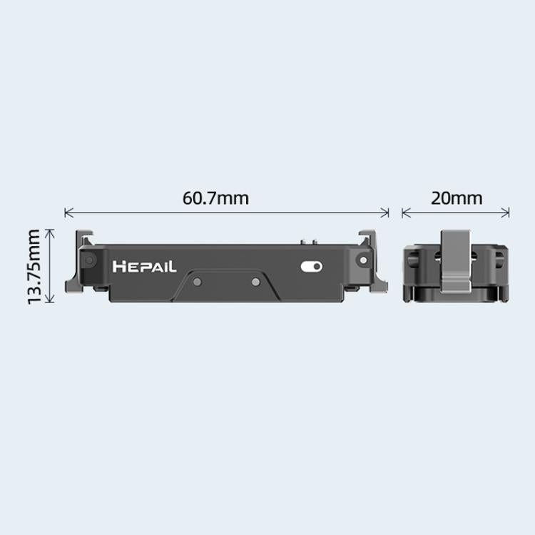 For Insta360 GO 3 / 3S HEPAIL AC69 Aluminium Alloy Quick-Release Charging Base
