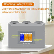 For DJI Neo Battery Charger YX 3-way Color Screen Charger Hub Charging Station