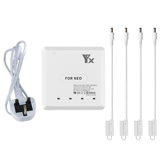 For DJI Neo Drone YX 4-port Battery Charger Charging Hub UK Plug