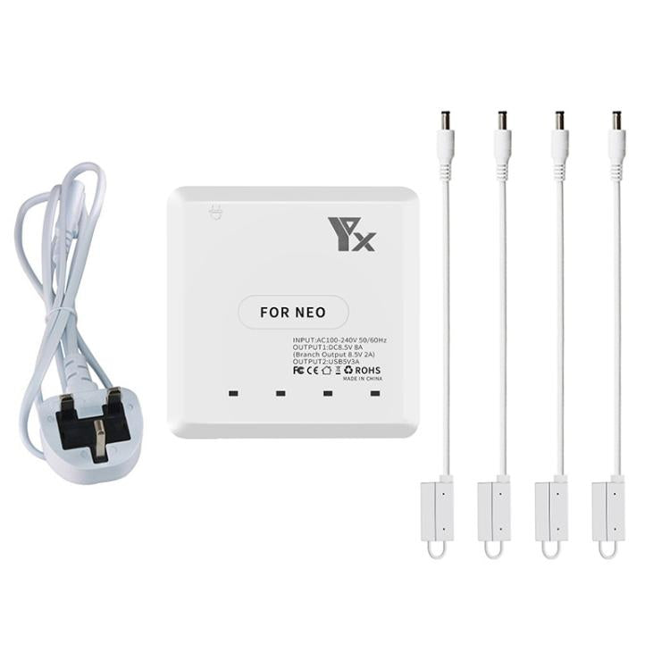 For DJI Neo Drone YX 4-port Battery Charger Charging Hub UK Plug - free shipping - PMC TechLife - Order now!
