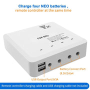 For DJI Neo Drone YX 4-port Battery Charger Charging Hub EU Plug