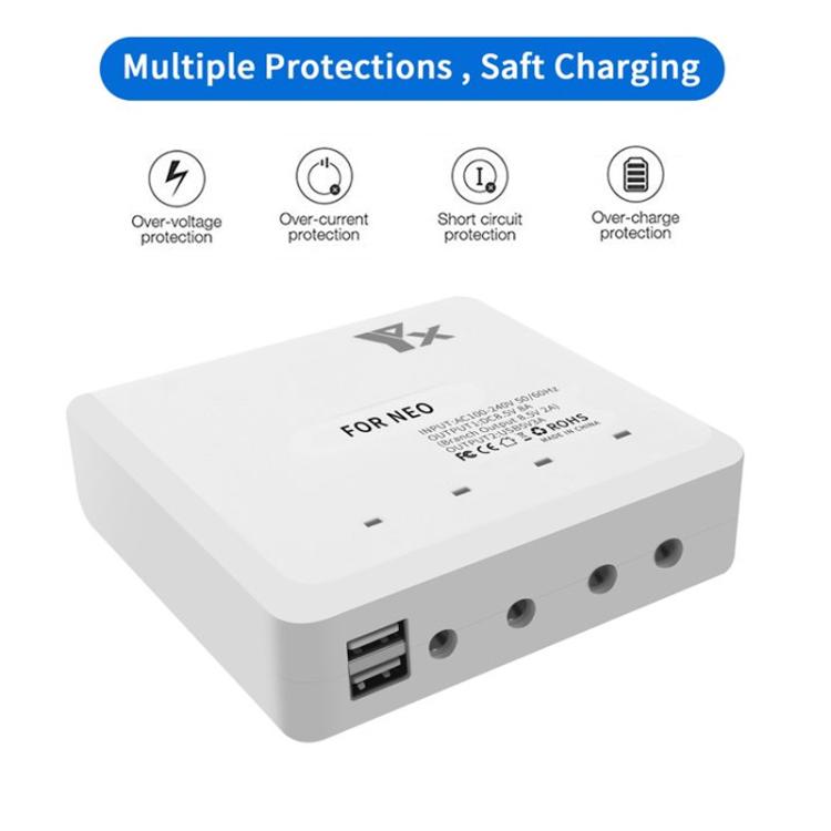 For DJI Neo Drone YX 4-port Battery Charger Charging Hub AU Plug