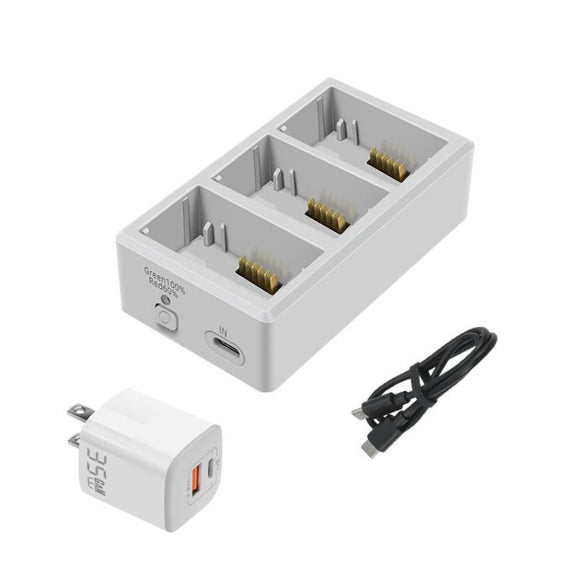 YX 3-Way Battery Charger For DJI Mini 4 Pro/Mini 3/Mini 3 Pro Charging Hub 35W US Plug