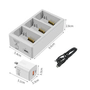YX 3-Way Battery Charger For DJI Mini 4 Pro/Mini 3/Mini 3 Pro Charging Hub 35W US Plug